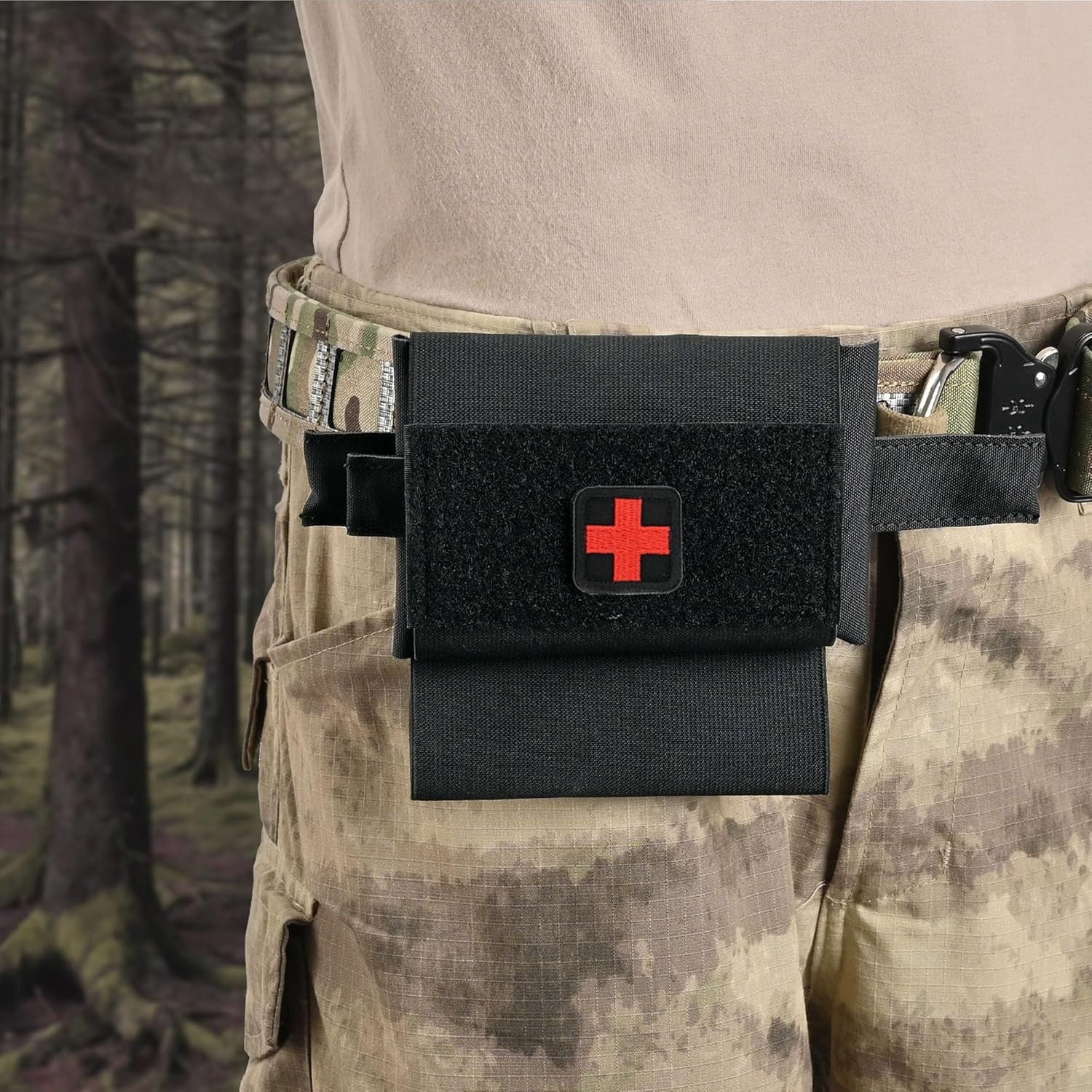 2-In-1 Micro Med Kit Med Pouch Tactical Mini First Aid Pouch Empty Small IFAK Po