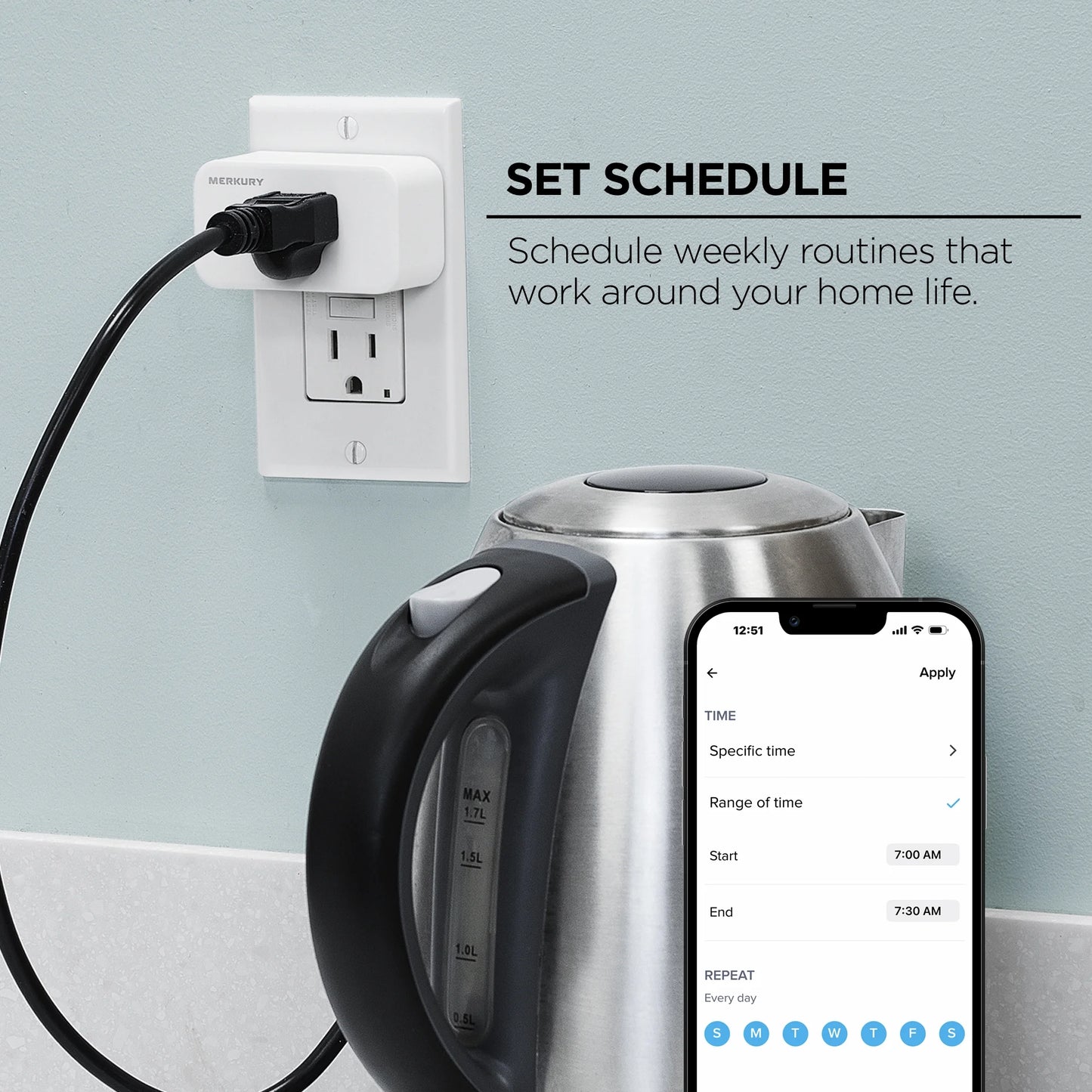 Wi-Fi Plug - Smart Outlet Compatible with Alexa & Google, White (3-Pack)