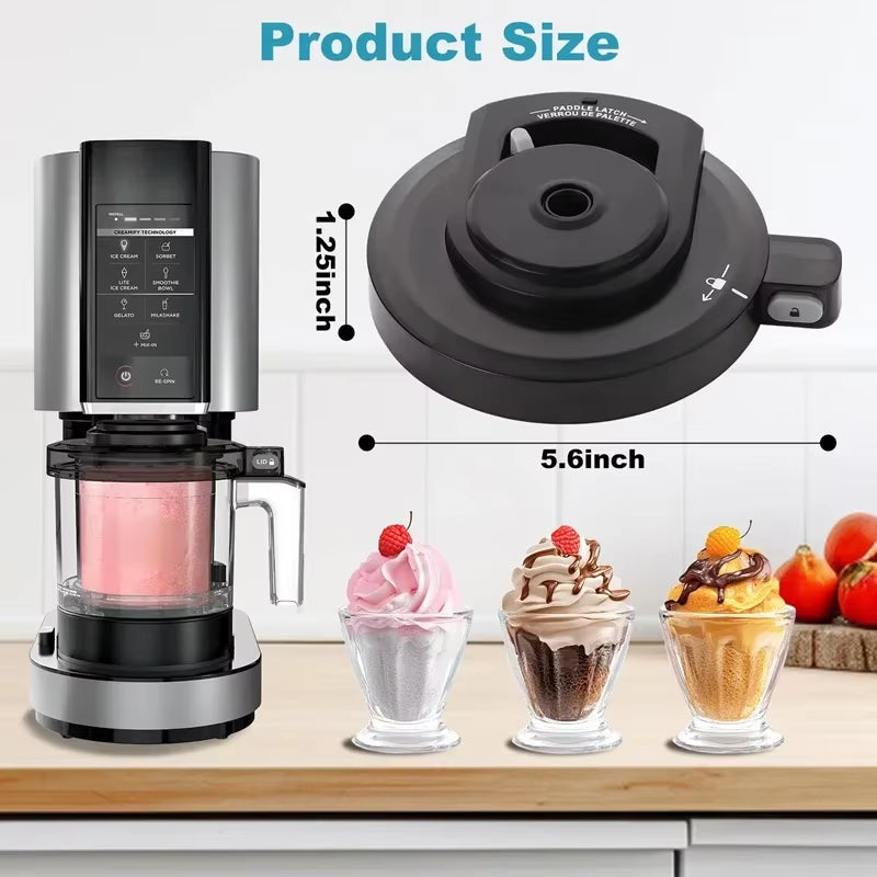 Outer Bowl Lid for Ninja NC301 Ice Cream Maker Replacement Lid Compatible with NC299AMZ/NC301/NC300/NC201/NC101 Series