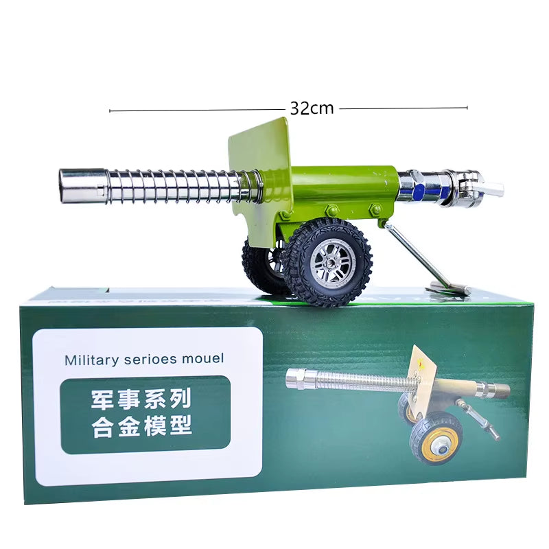 Artillery Model Decorative Realistic Heavy Duty Metal Alloy Mini Artillery Figurine Miniature Artillery Launcher Statue