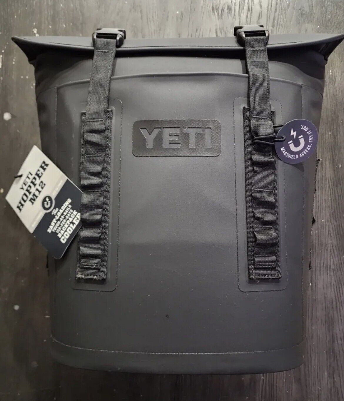 New YETI Hopper M12 Soft Backpack Cooler Black Pre Dawn RARE Model HOPPBPM12