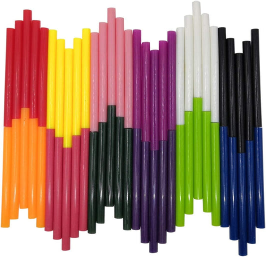 Colored Hot Melt Glue Sticks, Mini Colored Hot Glue Sticks for Arts Crafts, DIY, Home General Repair,Holiday Christmas Gift Crafts,12 Colors,60 Pcs,Diameter 0.28,Length 3.9\