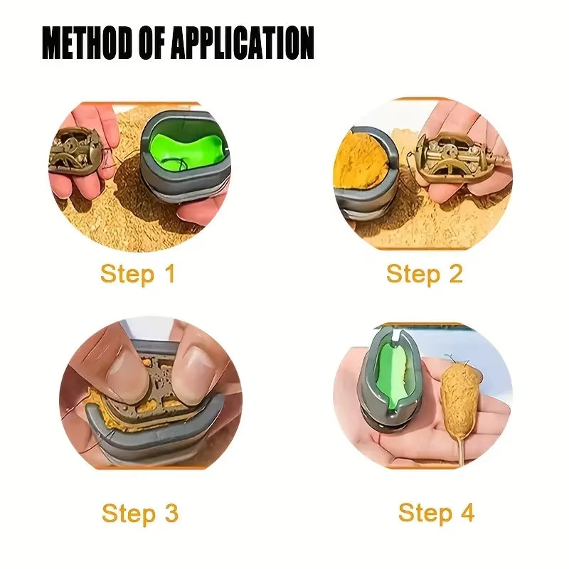 Complete Carp Fishing Feeder Kit - High-Speed Bait Launcher with Mold