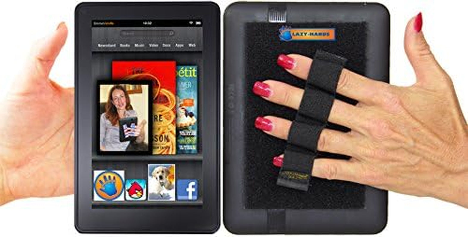 4-Loop Grip (X1 Grip) for E-Reader - FITS Most - Black