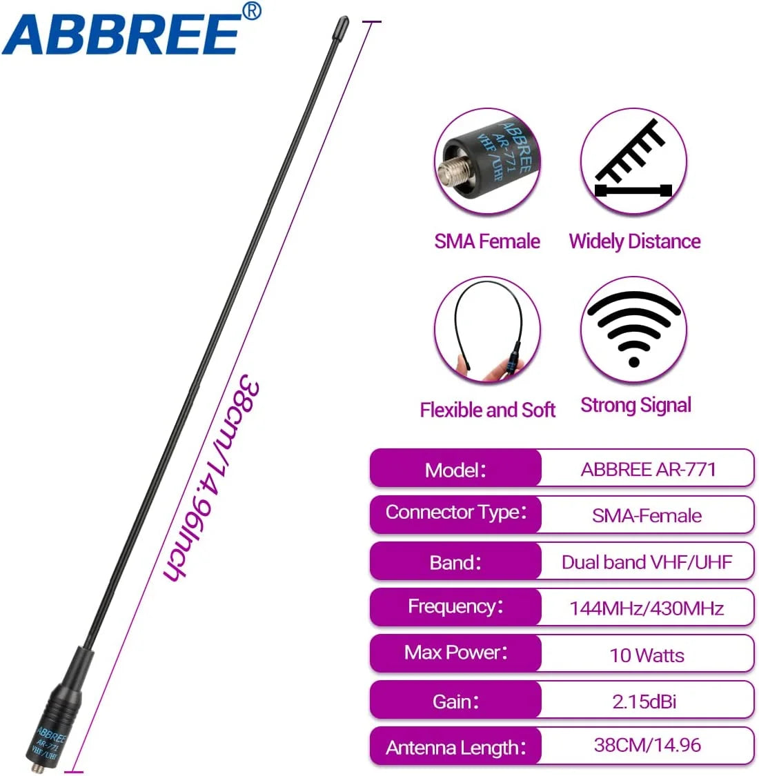 Ham Radio Upgrade UV-5R 8W Multi Band Handheld Long Range Walkie Talkies with Earpiece