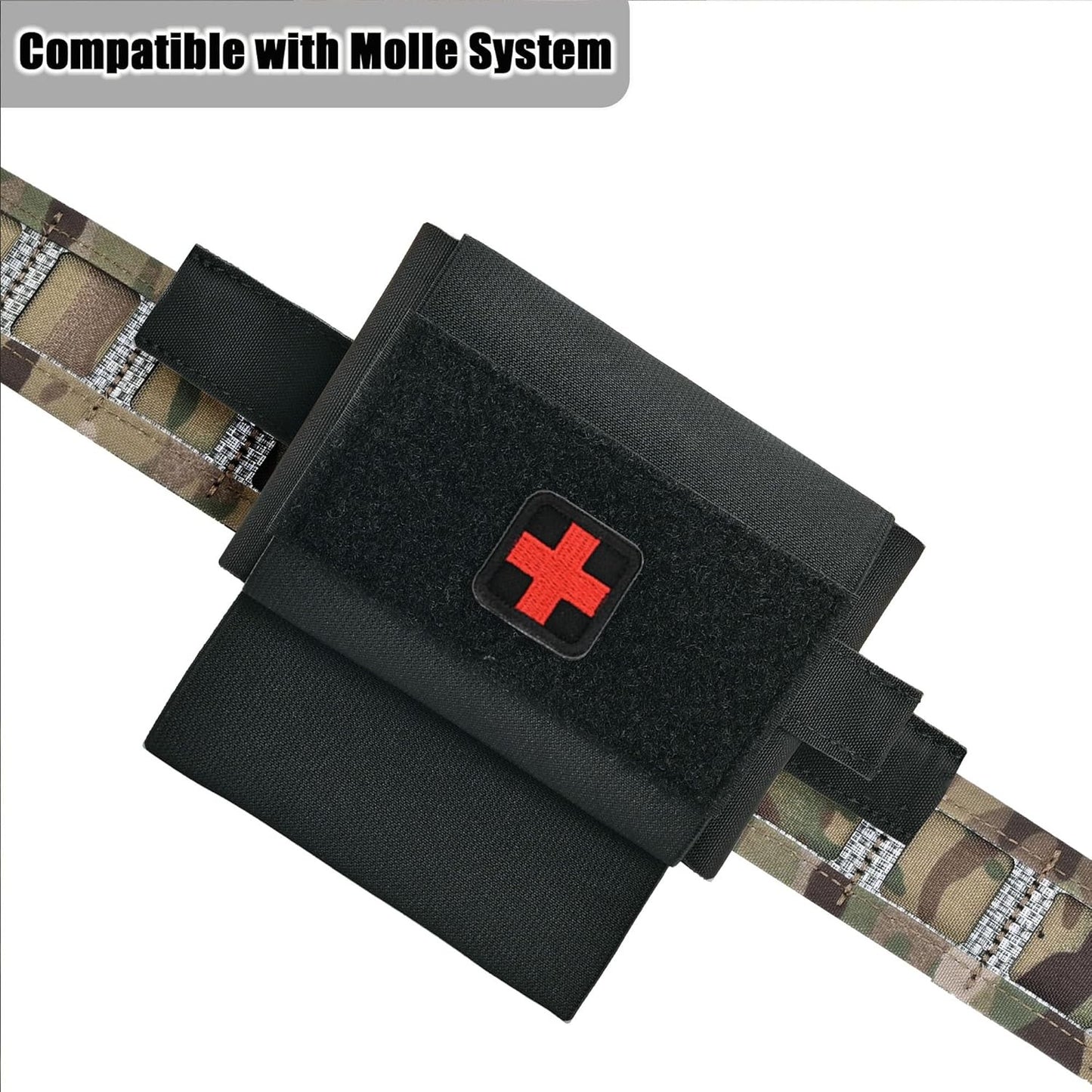 2-In-1 Micro Med Kit Med Pouch Tactical Mini First Aid Pouch Empty Small IFAK Po