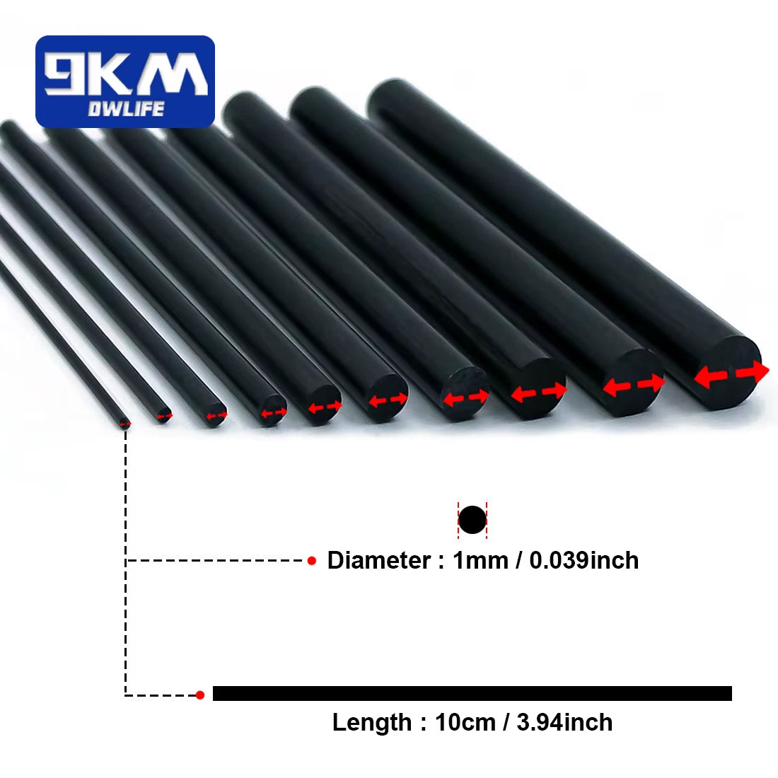 3Pcs Fishing Rod Repair Kit Carbon Fiber Sticks Pole Building Kit Wrapping Thread Saltwater Freshwater Spinning Casting Rod Ste