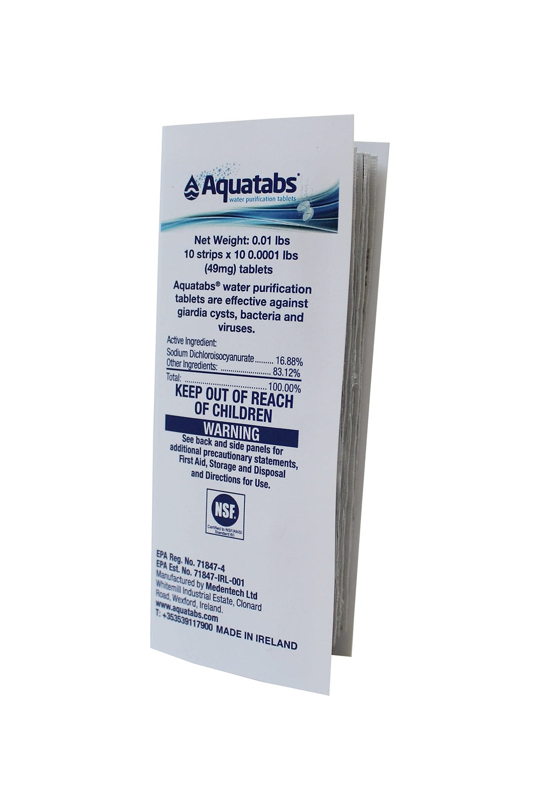 Aquatabs 49Mg Water Purification Tablets (100 Pack). Water Filtration System ...