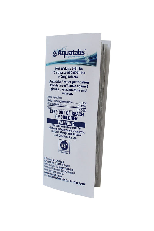 Aquatabs 49Mg Water Purification Tablets (100 Pack). Water Filtration System ...