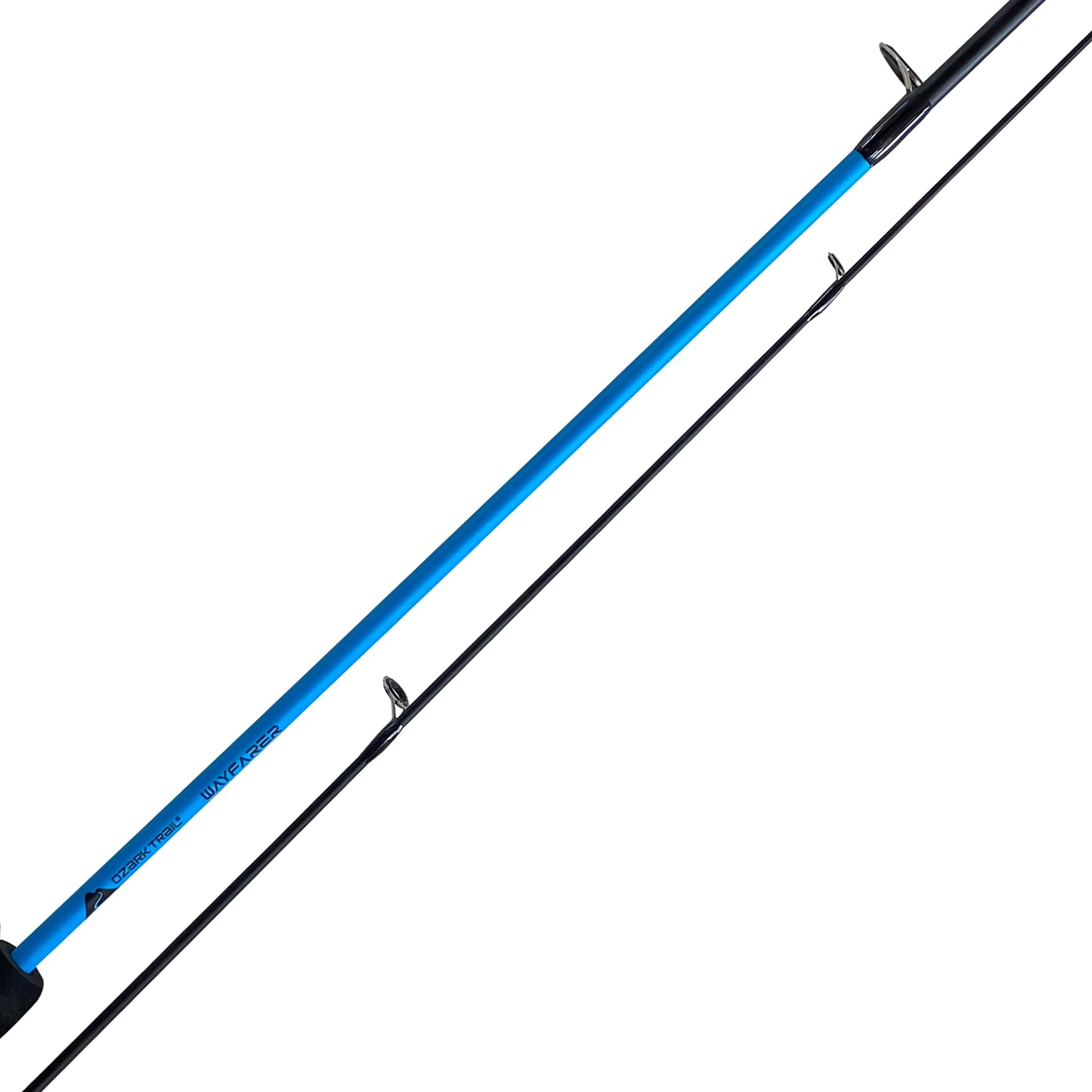 (2 Pack)  Wayfarer Spinning Fishing Rod and Reel Combo, 5-Foot 6-Inch 2-Piece Rod, Size 80 Reel, Left/Right Hand Retrieve, Blue