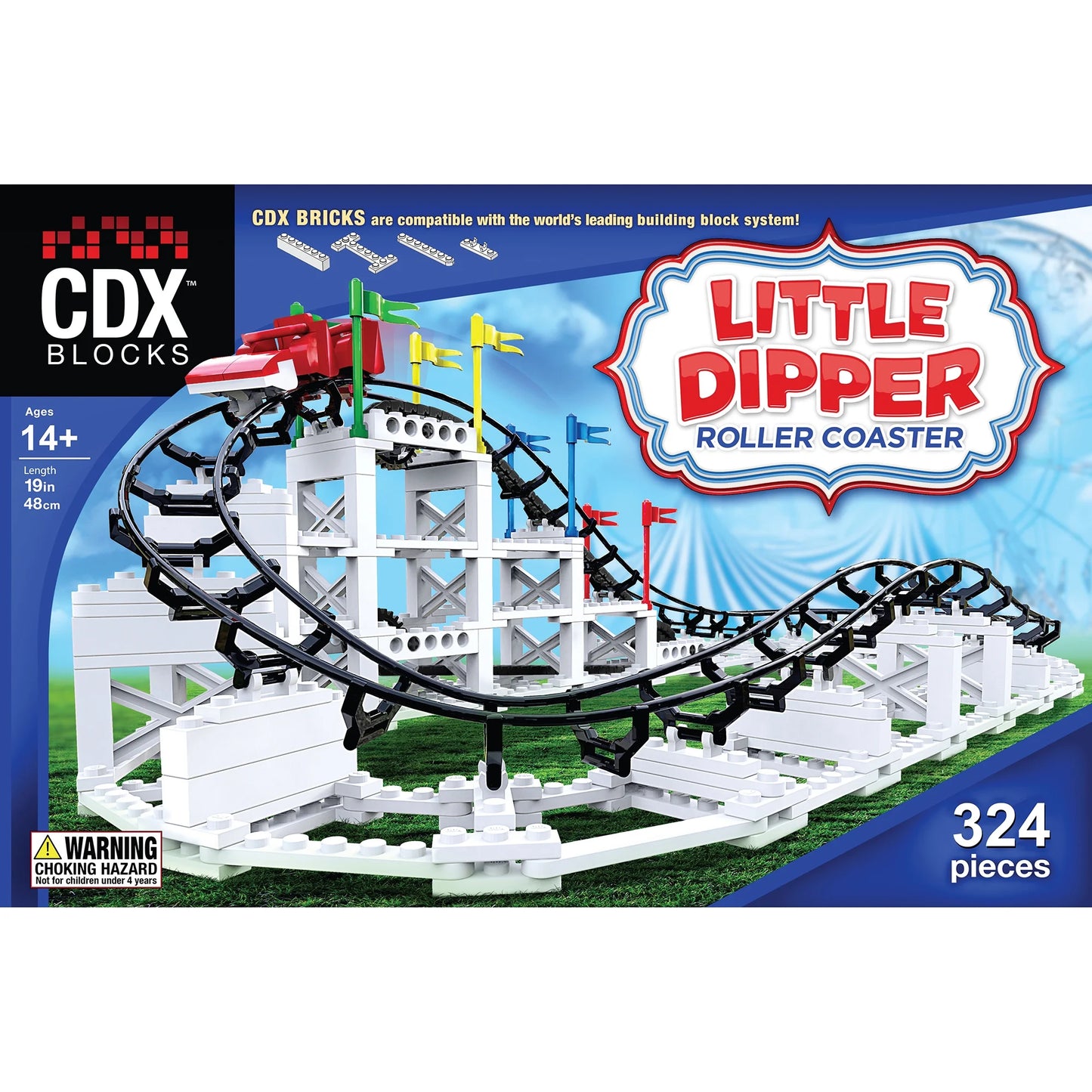 : Little Dipper - 332 Pcs, Building Brick Set, Gravity Powered Roller Coaster Model, Promotes STEM Learning