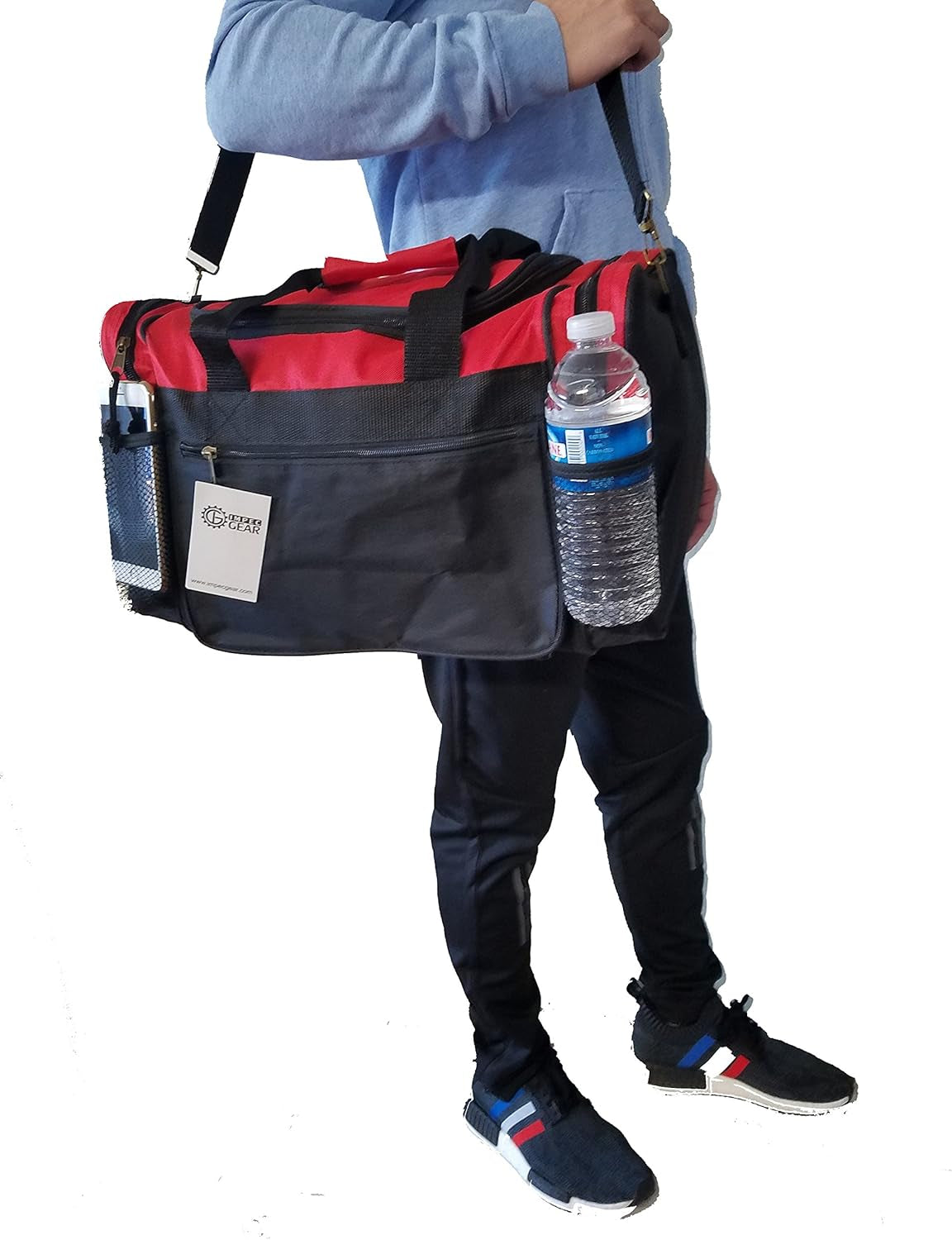 17" Carry on Travel Size Sport Luggage Gym Weekender Bag (Red)