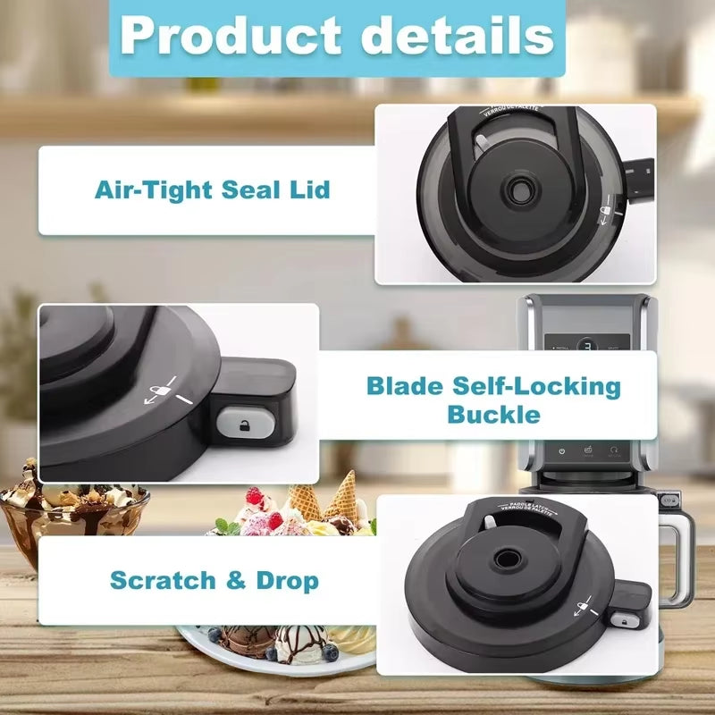 Outer Bowl Lid for Ninja NC301 Ice Cream Maker Replacement Lid Compatible with NC299AMZ/NC301/NC300/NC201/NC101 Series