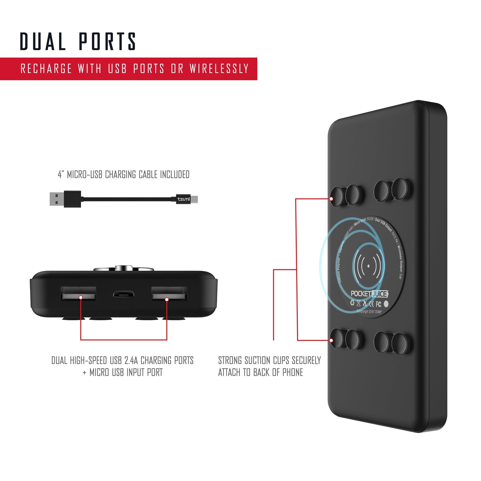 Wireless plus 10K Power Bank – 3-In-1 10,000Mah Portable Charger with High-Speed Wireless Charging