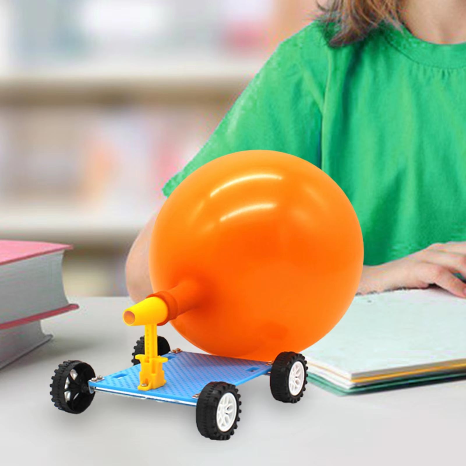 DIY Balloon Car Racer 3D Puzzle Science Experiment Kits Balloon Powered Car for Boy Girls Kids Birthday Gift Children