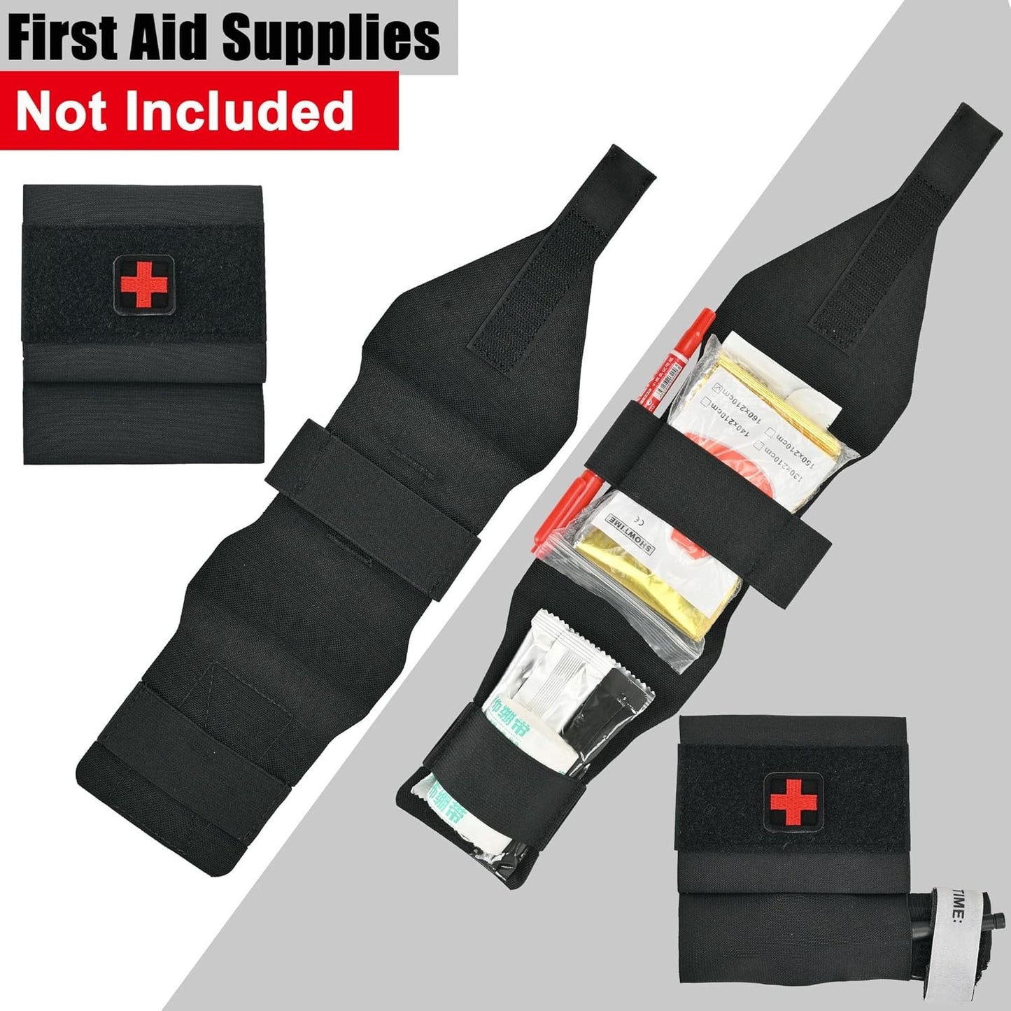 2-In-1 Micro Med Kit Med Pouch Tactical Mini First Aid Pouch Empty Small IFAK Po