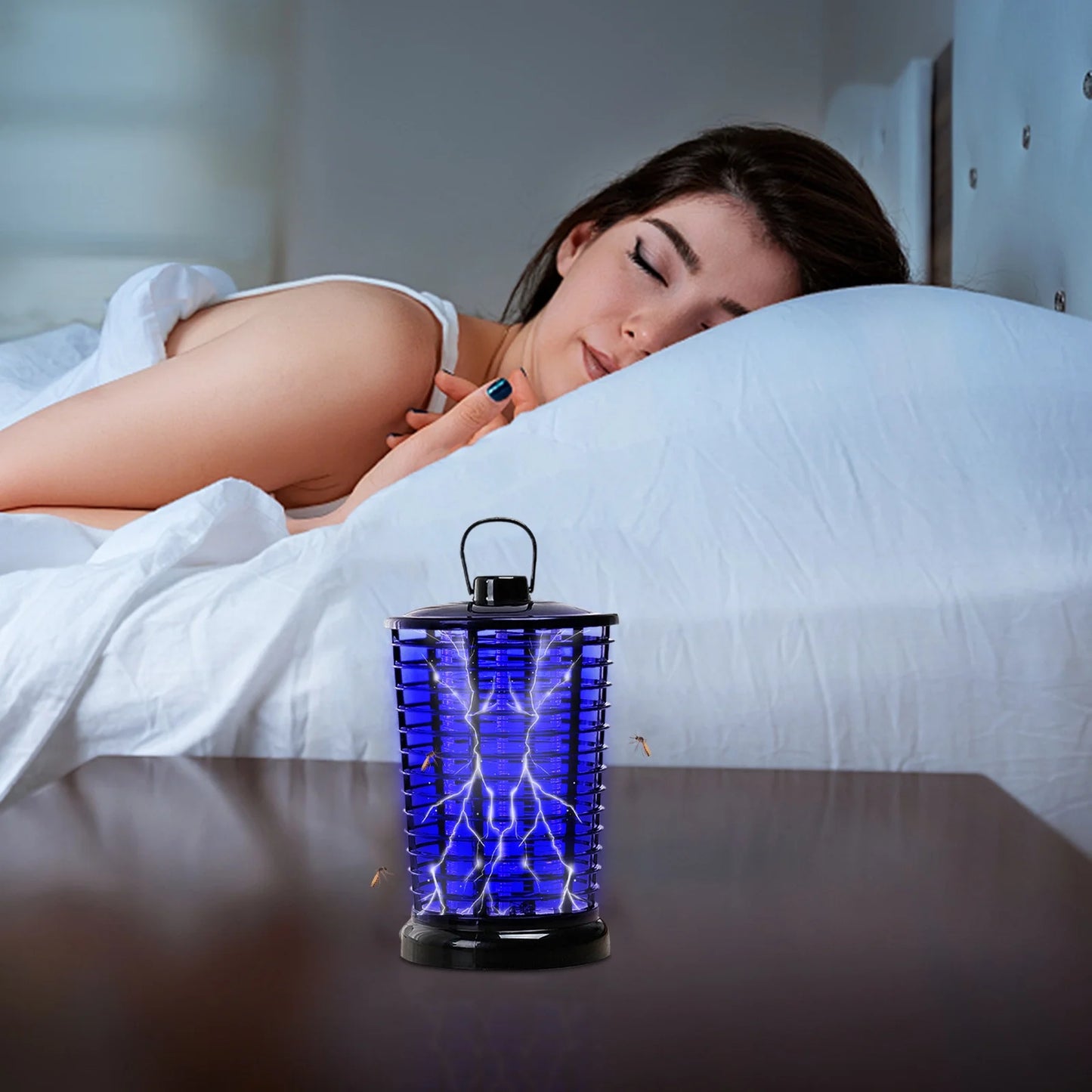 Bug Zapper for Outdoor and Indoor, Electric Mosquito Zapper, Portable Insect Repellent with LED Lamp