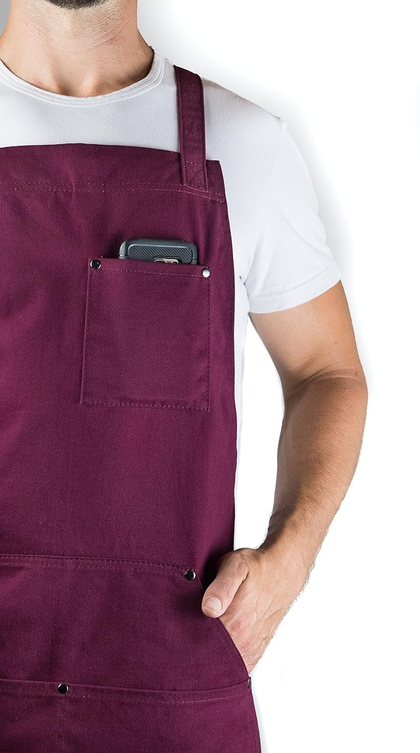 - Professional Grade Chef Apron for Kitchen, BBQ & Grill