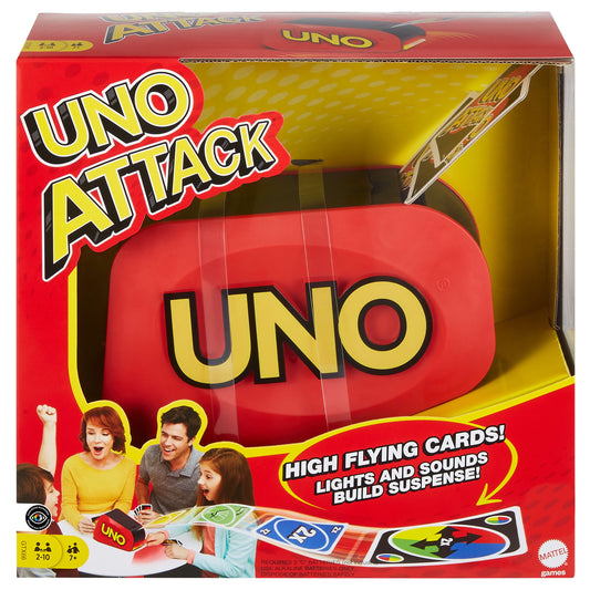 Attack Card Game for Family Night with Card Launcher Featuring Lights & Sounds
