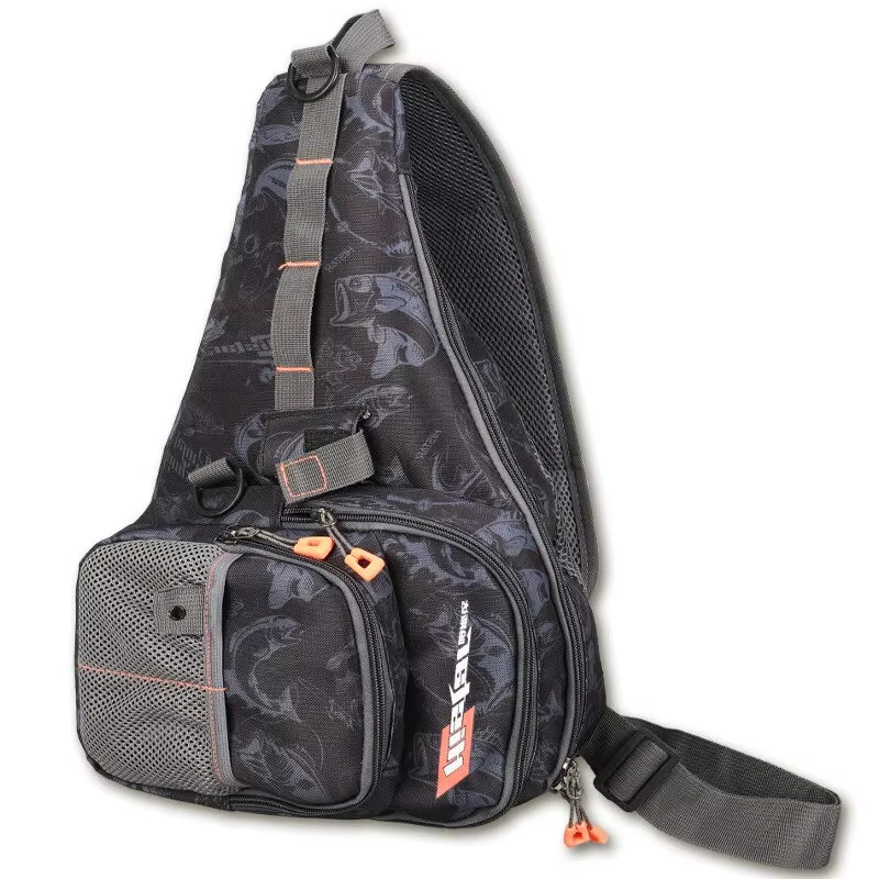 Spinning Casting Rod Bag Multi-Functional Big Capacity Waterproof Handbag Waist Crossbody Chest Fishing Backpack