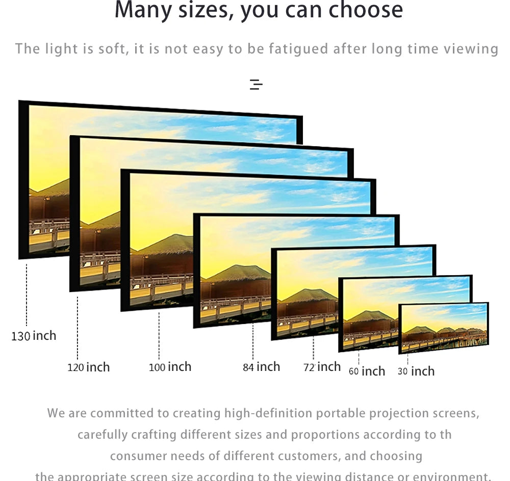 Projector Screen 16:9 Metal anti Light Curtain Reflective Fabric Cloth for YG300 XGIMI H3 HALO Mogo Xiaomi DLP Projector