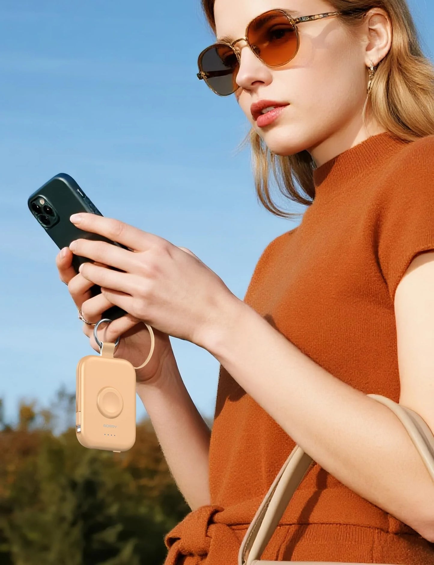 Portable Charger,5000Mah Power Bank - Apple Watch Charger with Built-In Cables,Travel-Ready Portable Charger for Iphone 16/15/14 ,Android , Apple Watch, Kahaki