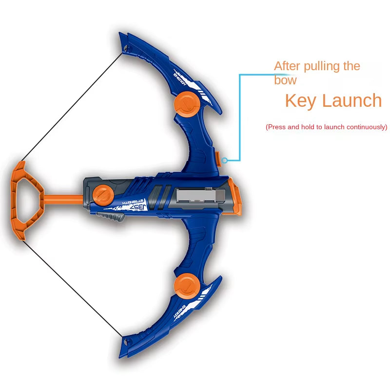 Outdoor Game Safety Soft Bomb Launcher Children Bow and Arrow Model Toy 12 Continuous Launcher Fun Crossbow
