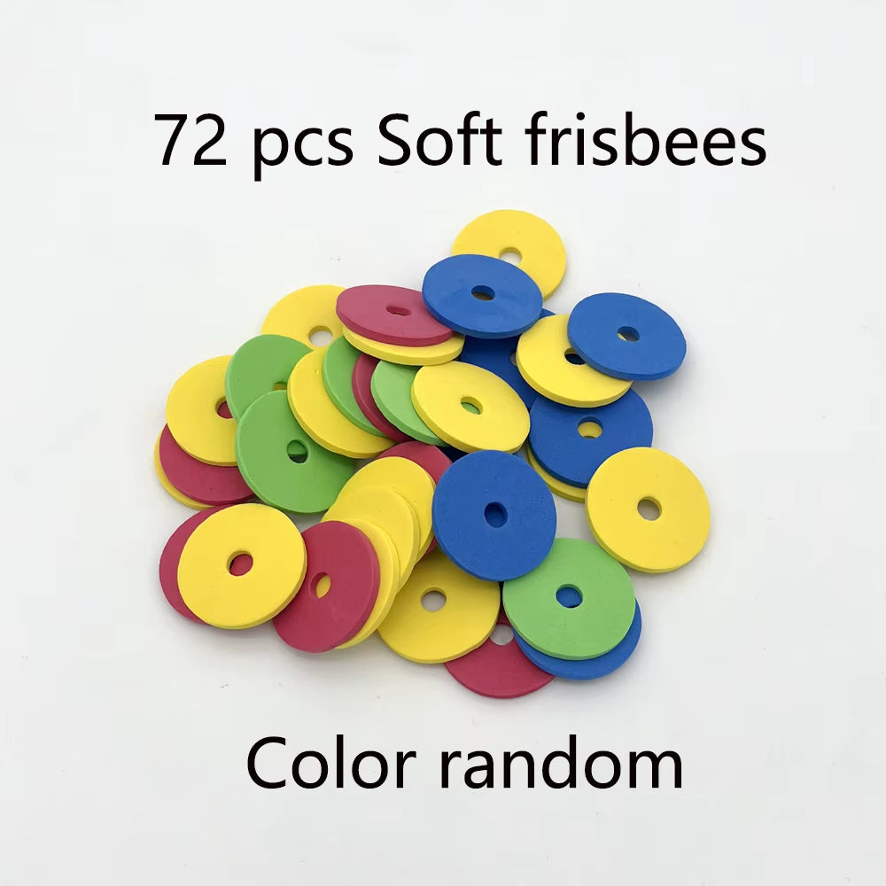 Foam Disc Launcher Flying Disc Handheld Shooter Indoor Shooting Game Outdoor Backyard Toy for Boys and Girls Birthday Gift