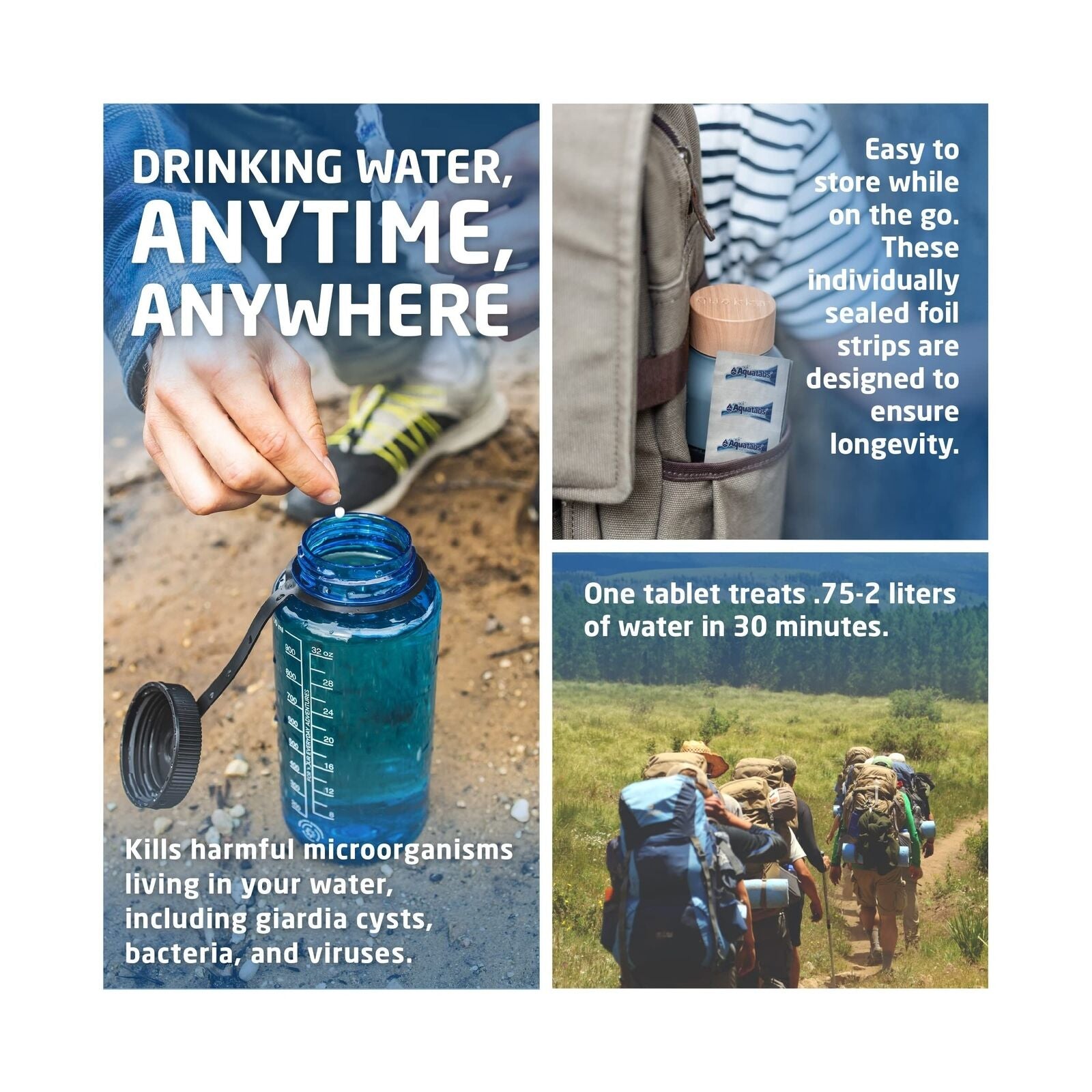 Aquatabs 49Mg Water Purification Tablets (100 Pack). Water Filtration System ...