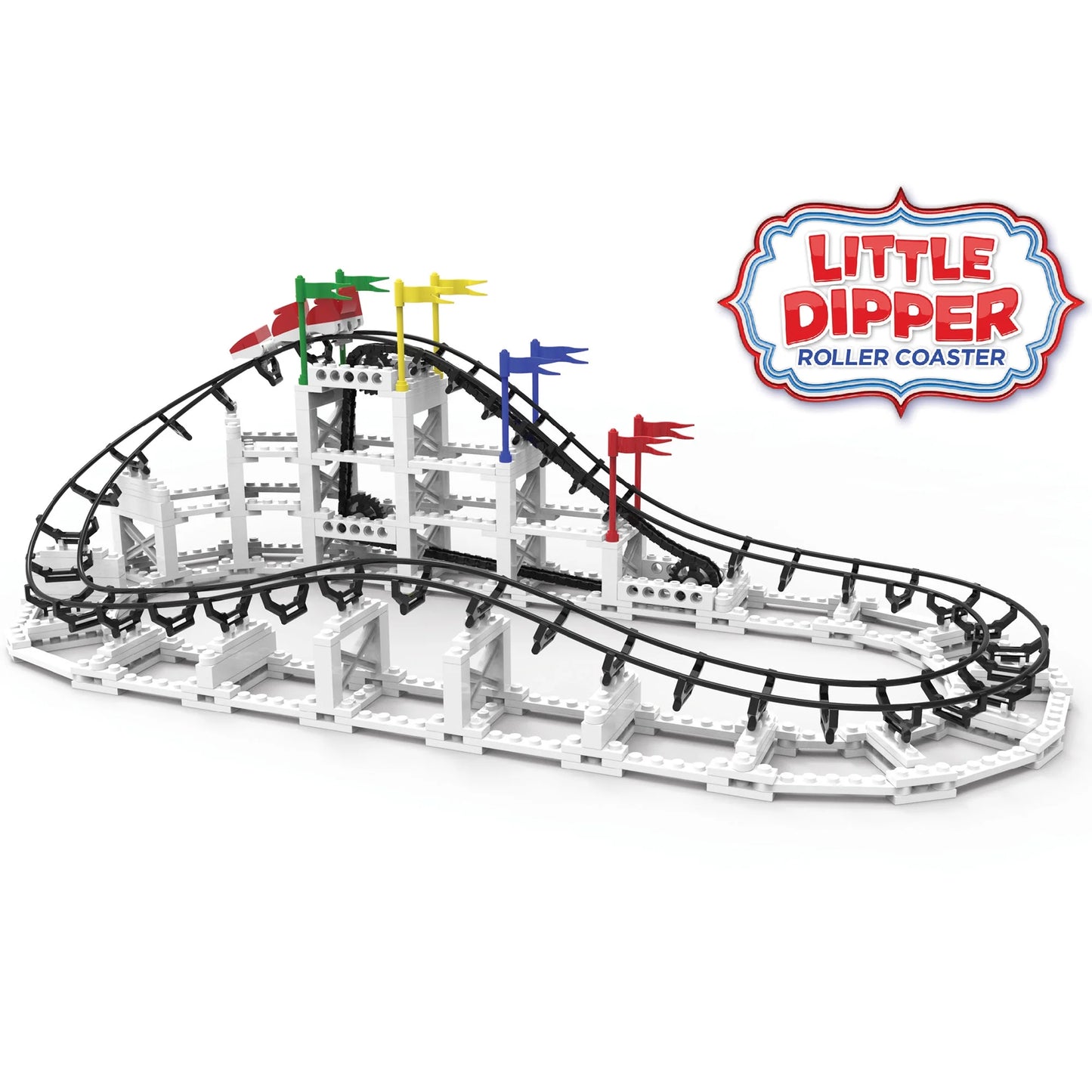 : Little Dipper - 332 Pcs, Building Brick Set, Gravity Powered Roller Coaster Model, Promotes STEM Learning
