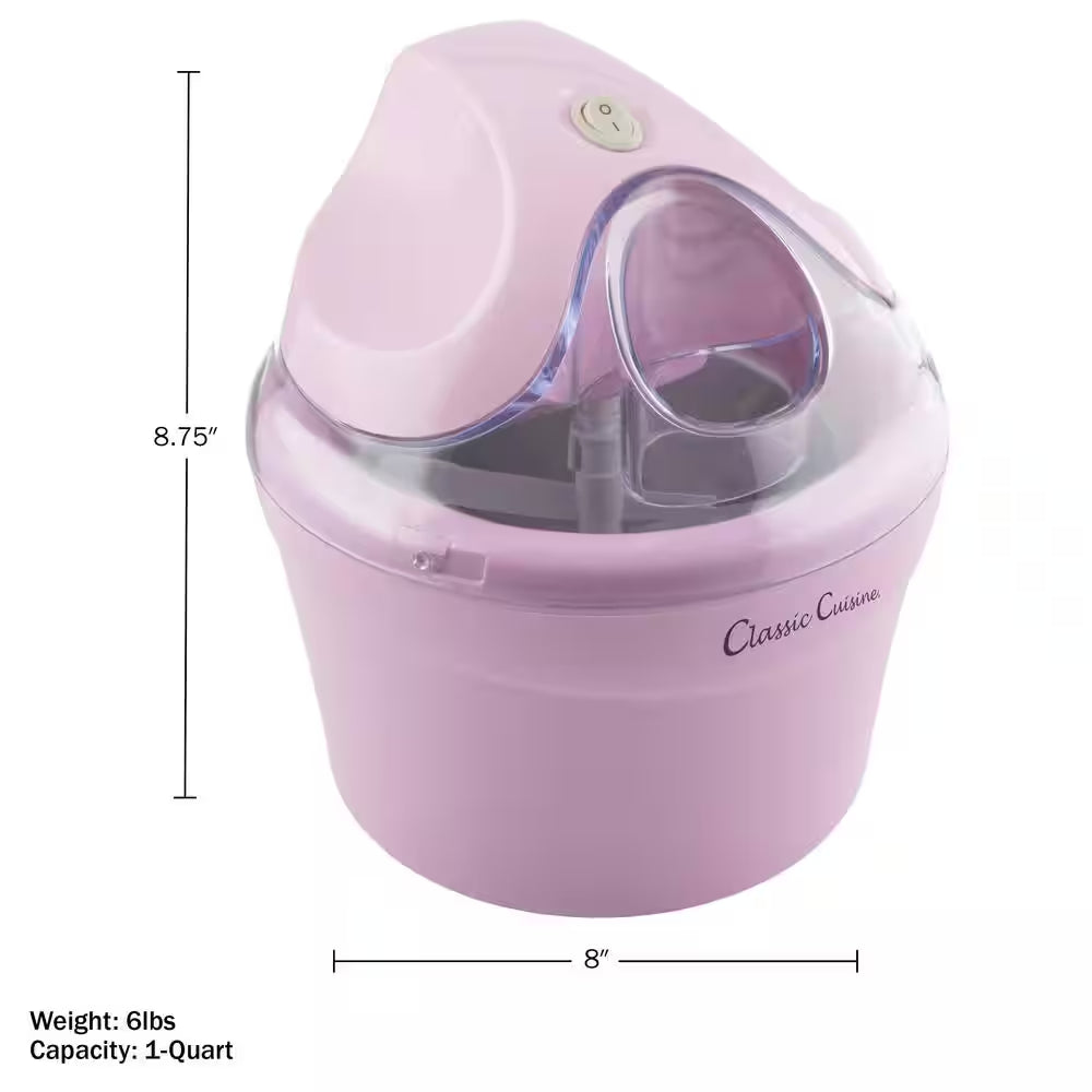 1 Qt. Ice Cream Maker, Pink