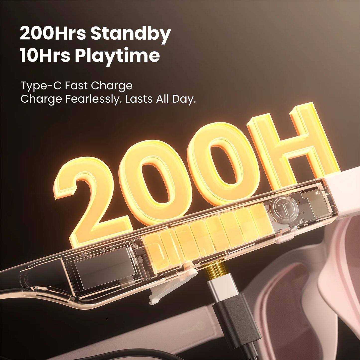 Weariq Bluetooth Smart Glasses – Beige Audio Sunglasses with Lightly Tinted Polarized Lenses, Open-Ear Speaker, 10-Hour Playtime, Hands-Free Calls & Music