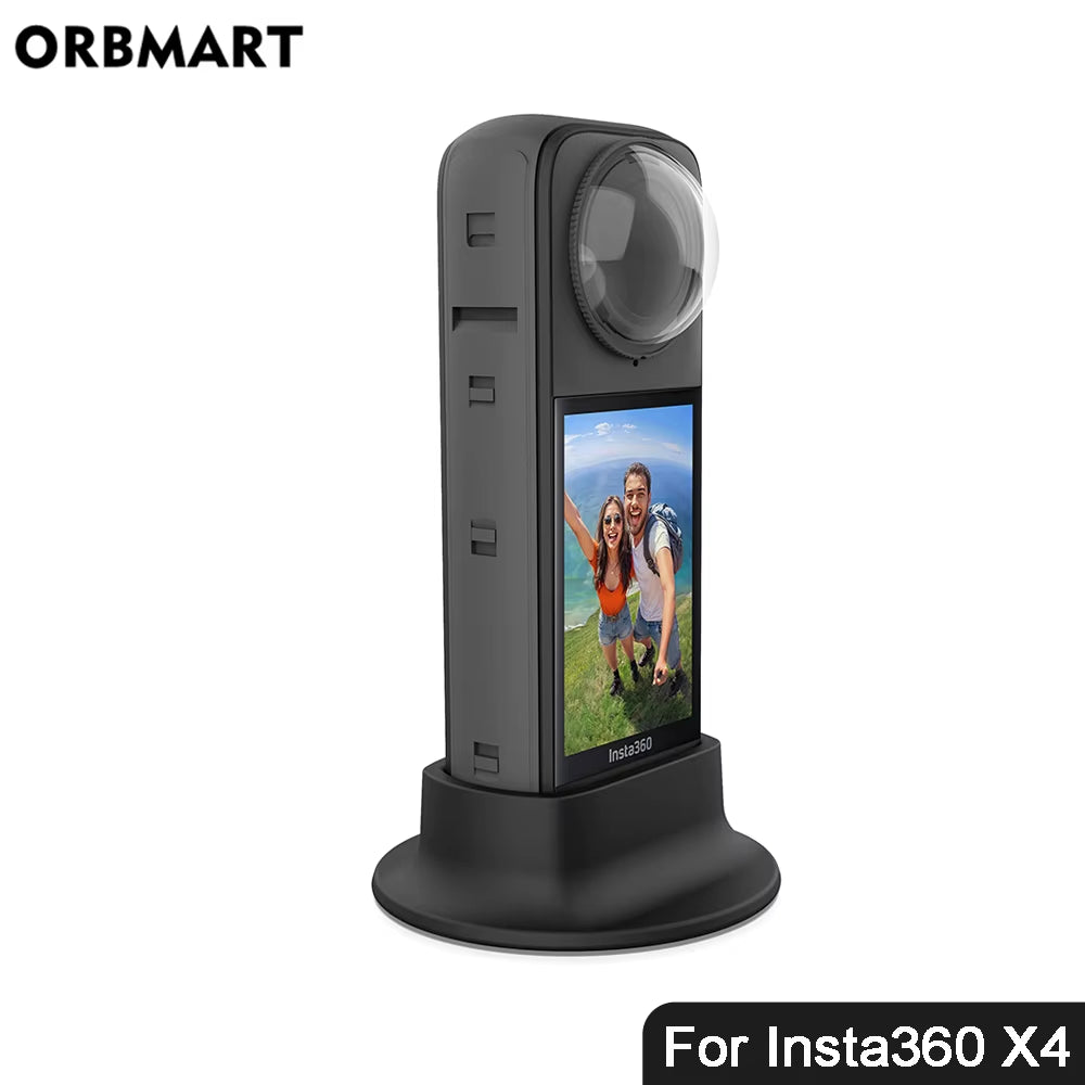 Car Silicone Desktop Base Holder for Insta360 X4 Fixed Desktop Stand Base for Insta360 X4 Mount Camera Accessories