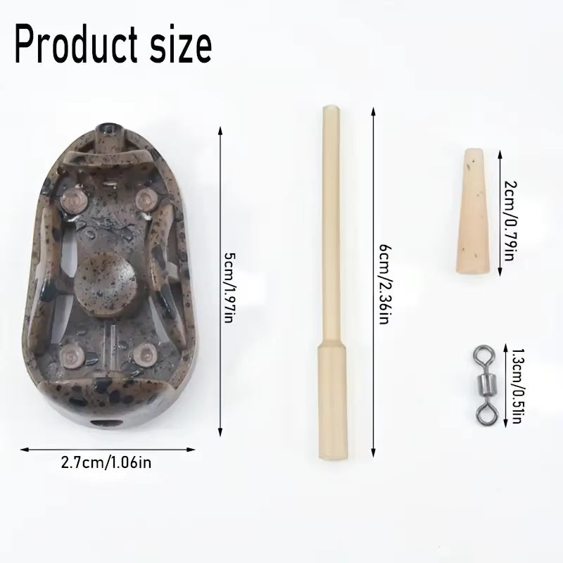 Complete Carp Fishing Feeder Kit - High-Speed Bait Launcher with Mold