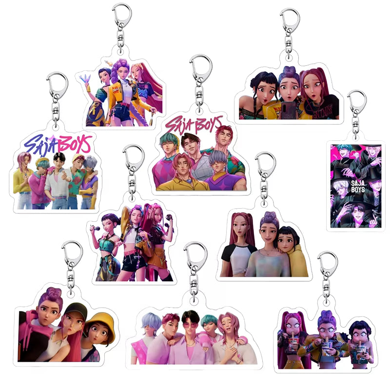 Kpop Demon Birthday Party Decoration Hunter Group Birthday Party Supplies Huntrix Kpop Anime Cake Topper Balloons Hanging Flag