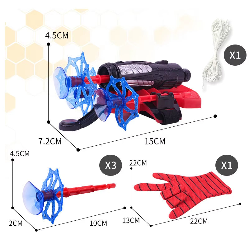 New Superhero Spider Silk Launcher Toys Cartoon Spider Figures Cosplay Props Spiders Web Launcher Glove Toys for Children Gifts