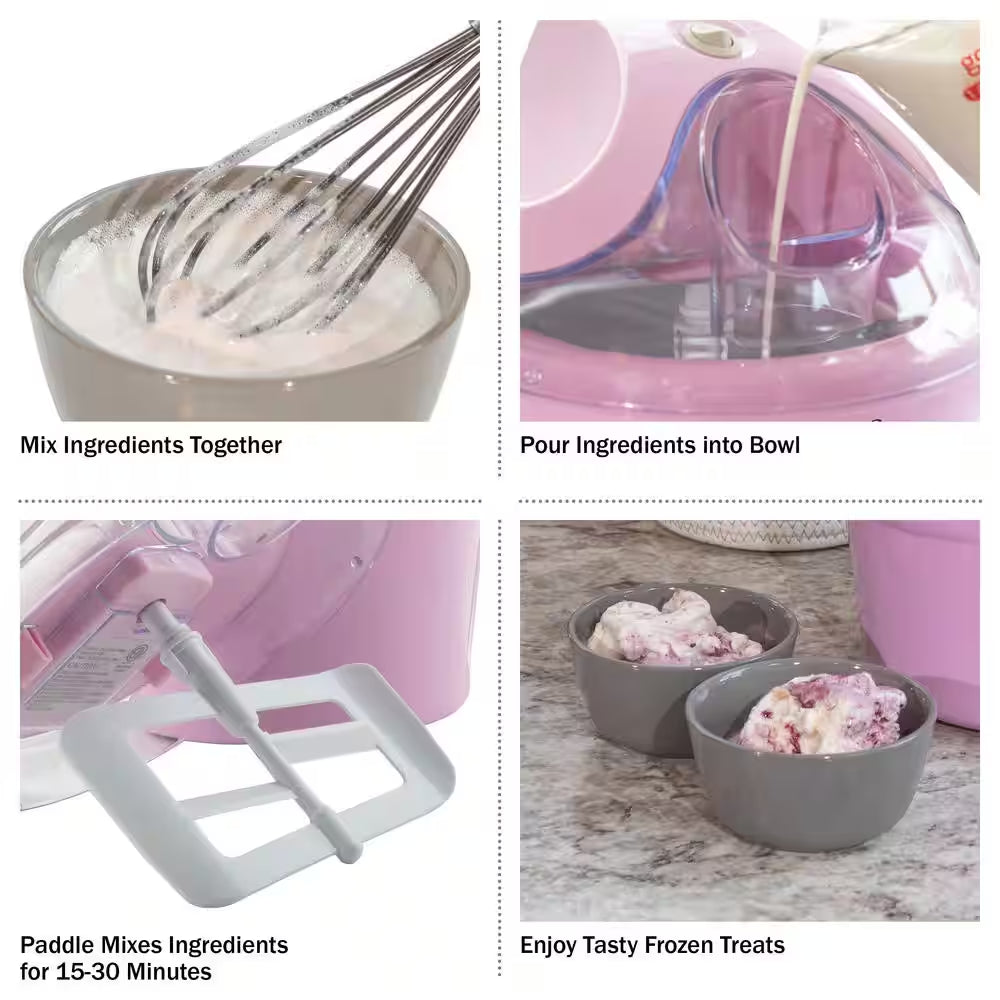 1 Qt. Ice Cream Maker, Pink
