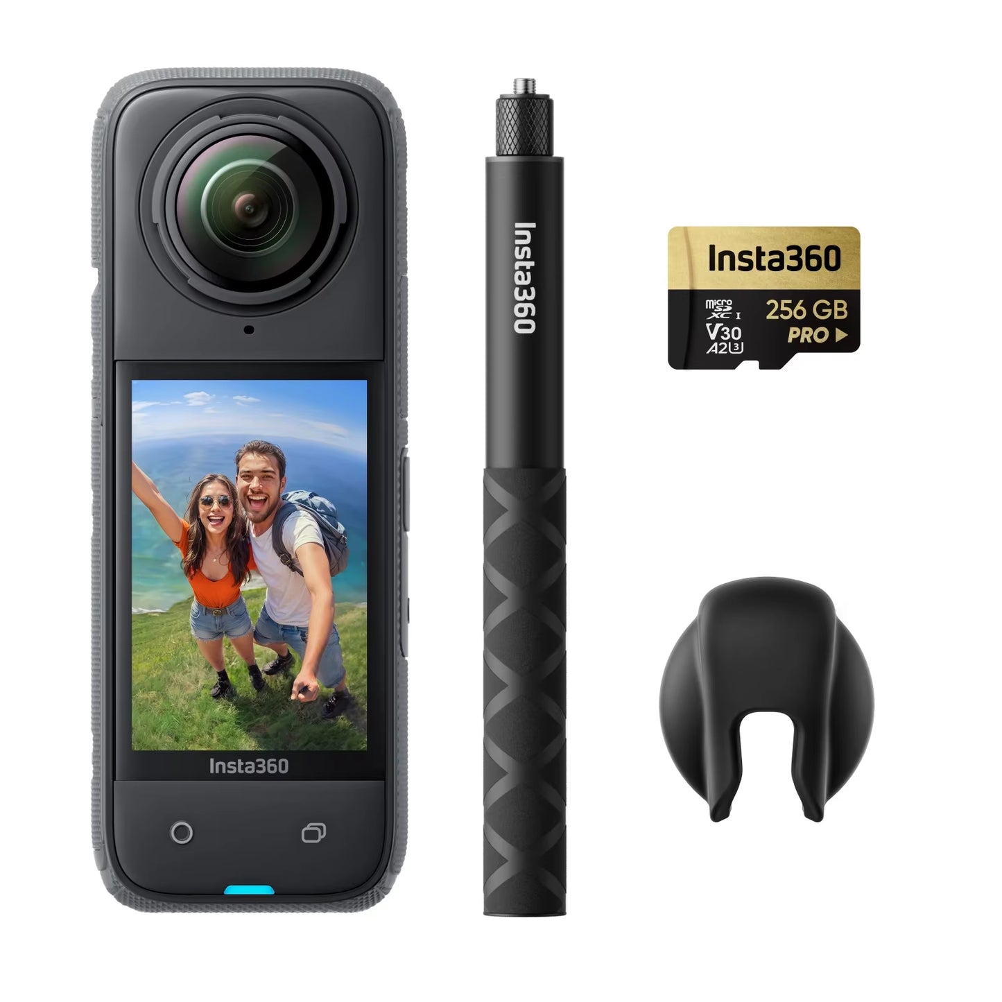 X4 - 8K Waterproof 360 Action Camera, 4K Wide-Angle Video, Invisible Selfie Stick, 135 Min Last，Removable Lens Guards,