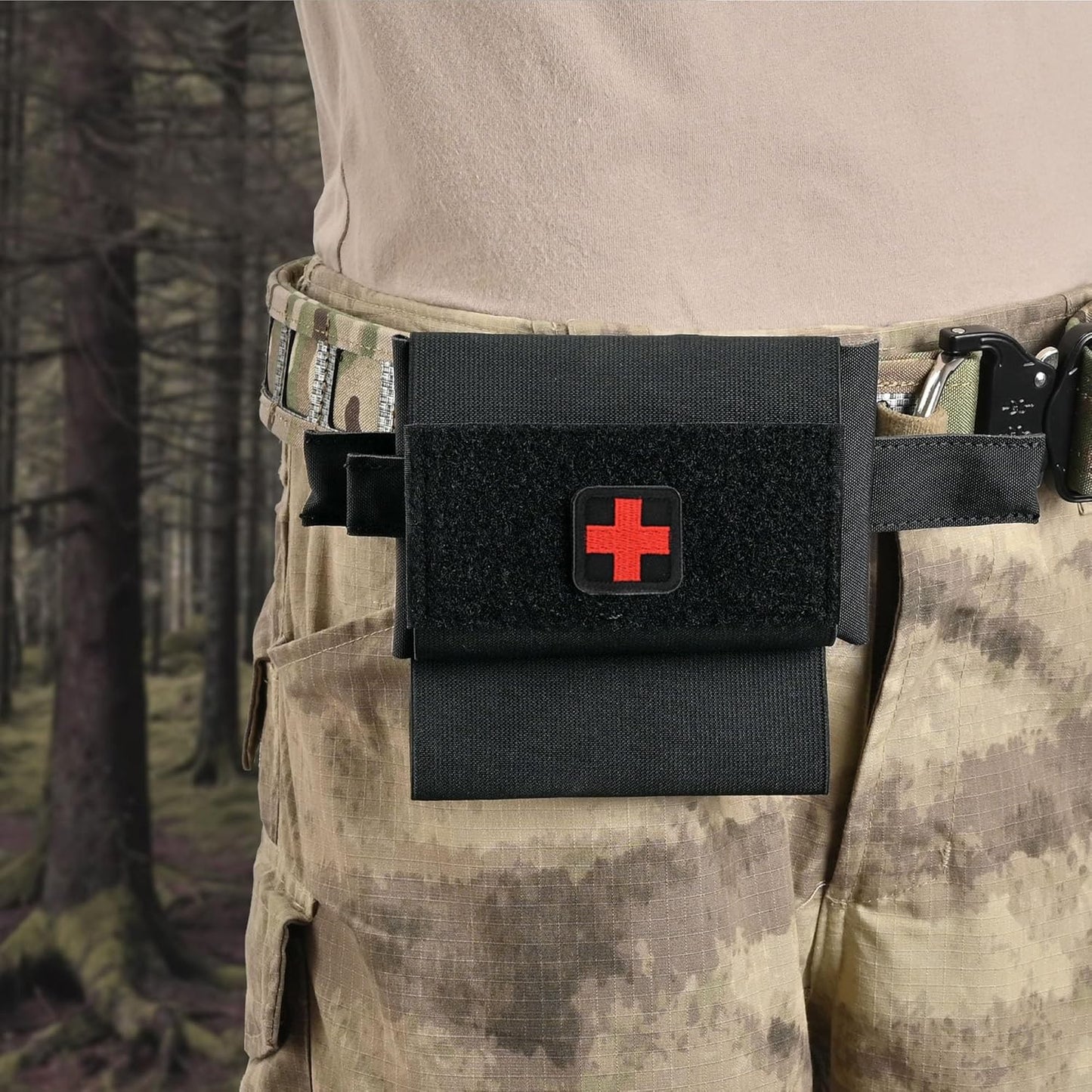 2-In-1 Micro Med Kit Med Pouch Tactical Mini First Aid Pouch Empty Small IFAK Po