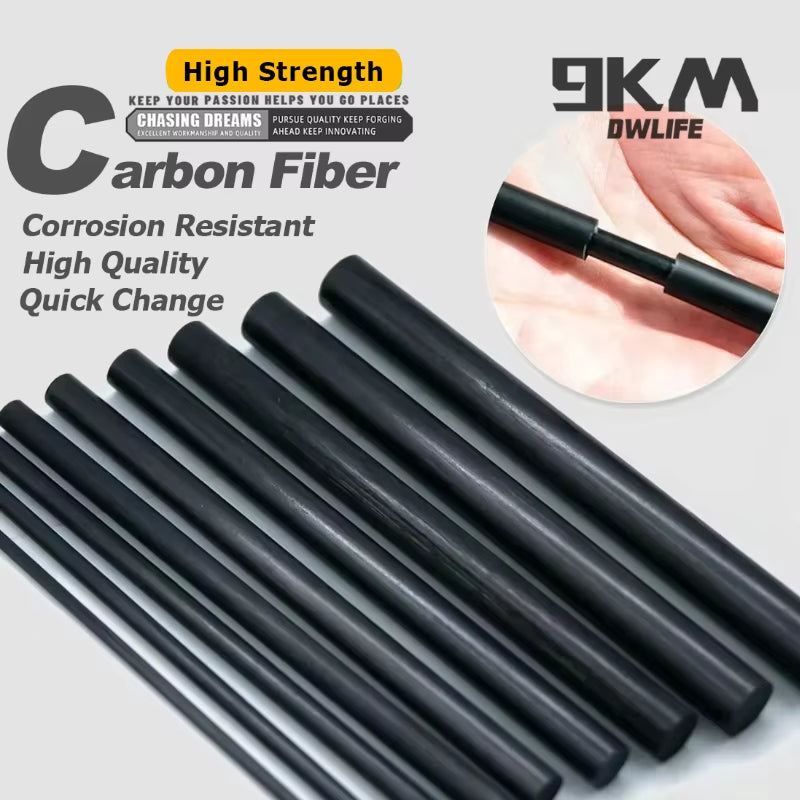 3Pcs Fishing Rod Repair Kit Carbon Fiber Sticks Pole Building Kit Wrapping Thread Saltwater Freshwater Spinning Casting Rod Ste