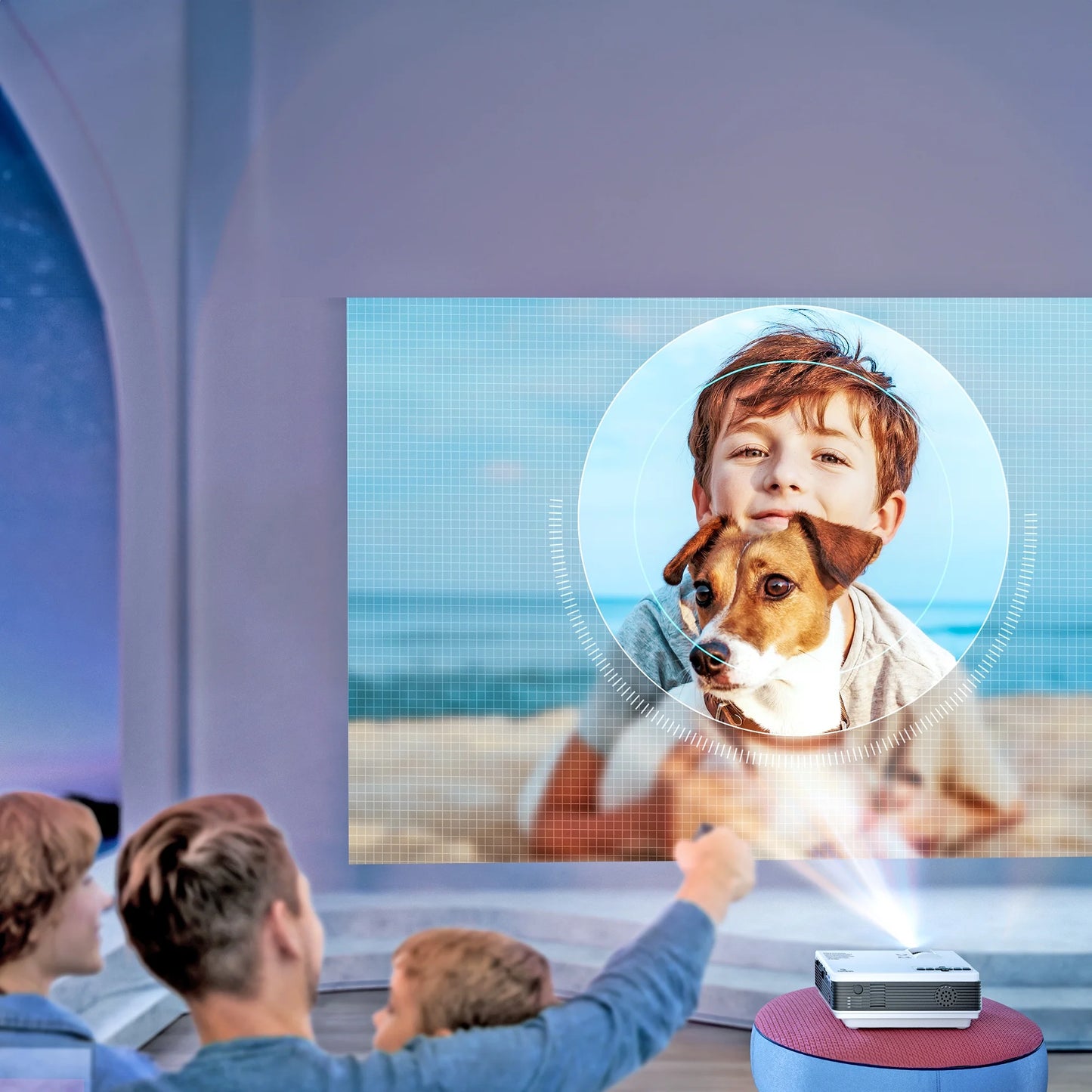 Leisure 3 Pro Native 1080P Projector, Full HD 5G Wifi Projector with LCD Display