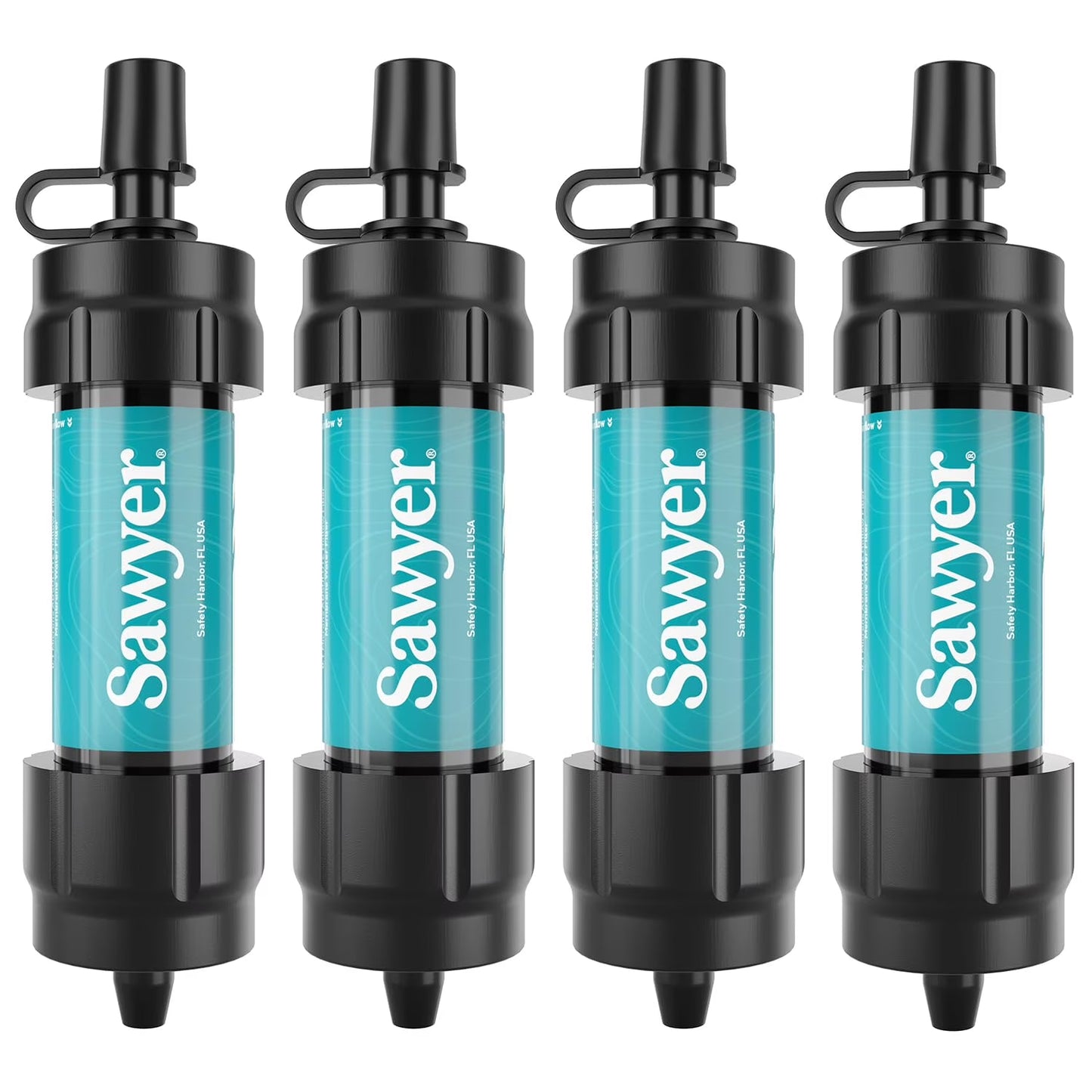 Products SP3404 MINI Water Filtration System, Filter and Cleaning Plunger Only, 4-Pack, Teal