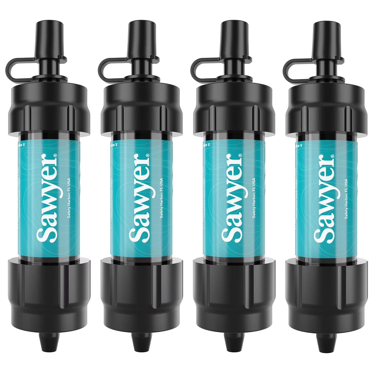 Products SP3404 MINI Water Filtration System, Filter and Cleaning Plunger Only, 4-Pack, Teal