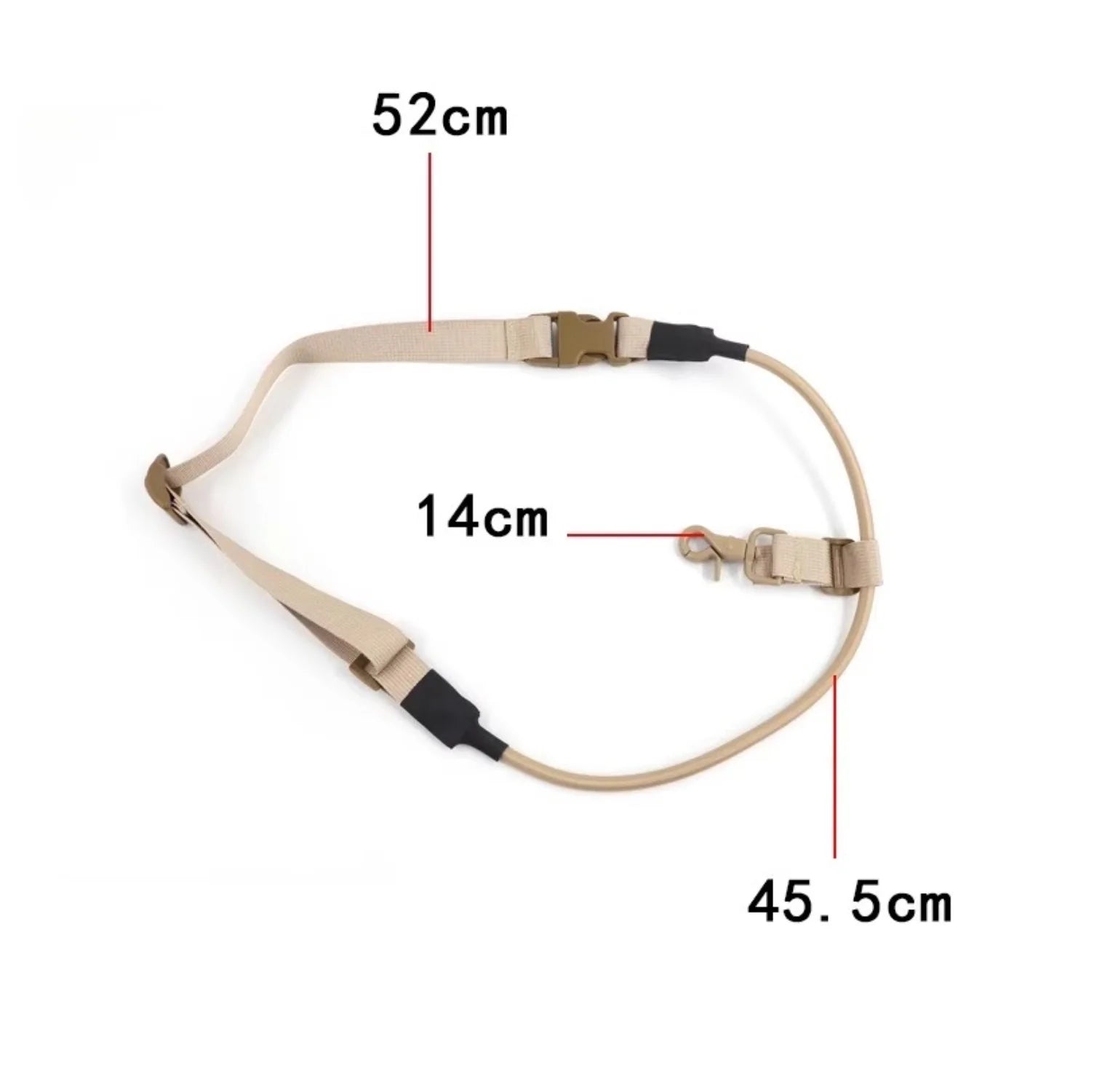 Tactical Single Point Rifle Sling - Adjustable Outdoor Military Gun Sling with Elastic Bungee