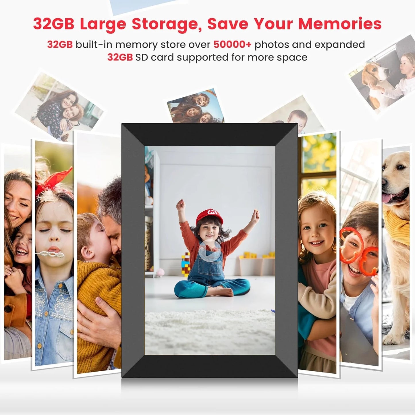 Frameo 10.1” Wifi Digital Picture Frame, 1280X800 HD IPS Touch Screen Photo Frame Electronic, Share Photos/Videos Instantly via from Anywhere