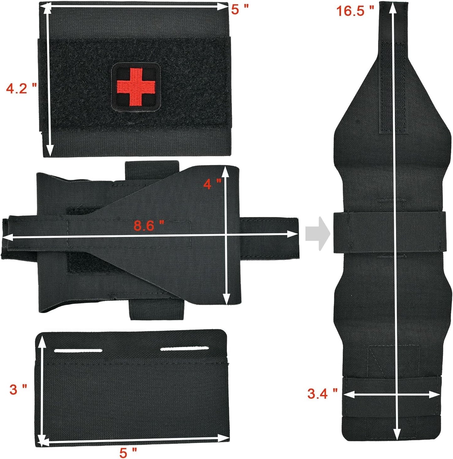 2-In-1 Micro Med Kit Med Pouch Tactical Mini First Aid Pouch Empty Small IFAK Po