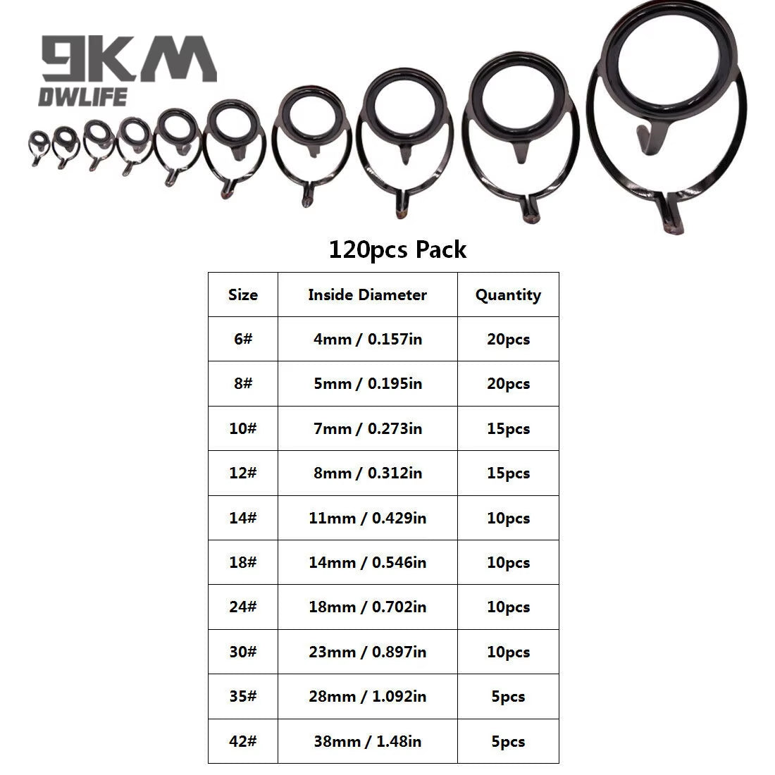 Fishing Rod Guide 9~200Pcs Stainless Steel Ceramics Rings Rod Repair Kit Spinning Casting Mixed Size Replacement Accessories