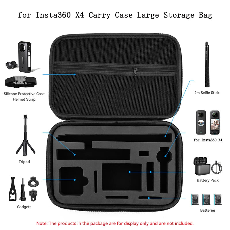 For Insta 360 X5 X4 Carrying Case for Insta 360 X4 X5 Storage Case Box Hard Shell Bag Travel Case for  X4 X5 Accessories