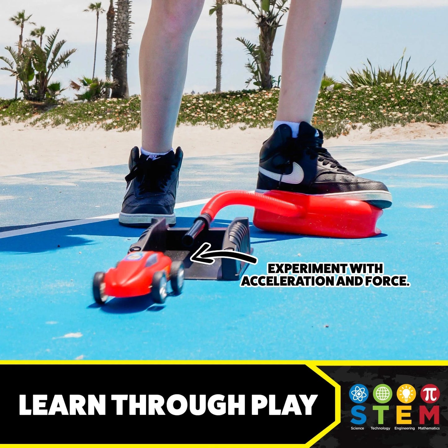 Stomp Racers Air Powered Cars by  - Includes 1 Race Car and Launcher, Fun Outdoor Toys for Boys and Girls Ages 5 and Up