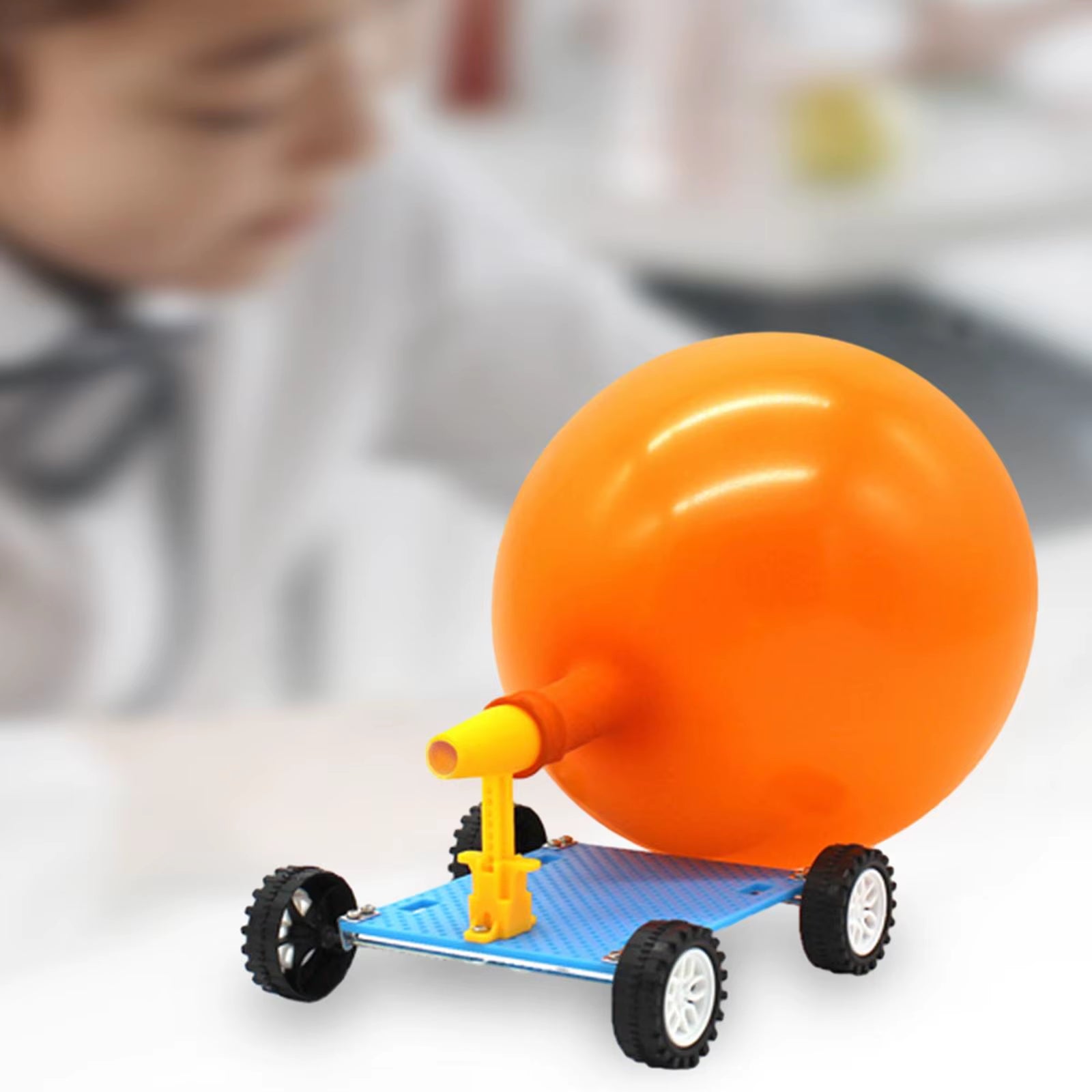DIY Balloon Car Racer 3D Puzzle Science Experiment Kits Balloon Powered Car for Boy Girls Kids Birthday Gift Children